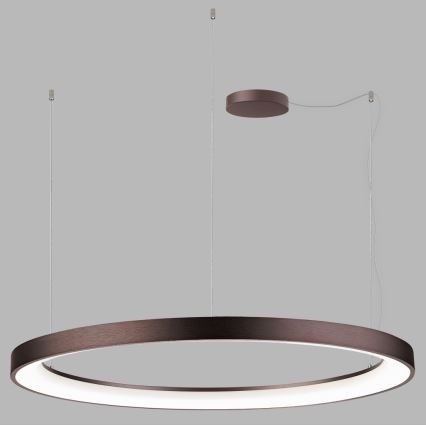 LED2 - LED Himmennettävä kattokruunu johdossa BELLA LED/80W/230V 3000K/4000K ruskea