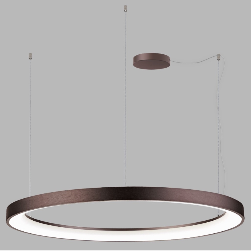 LED2 - LED Himmennettävä kattokruunu johdossa BELLA LED/80W/230V 3000K/4000K ruskea
