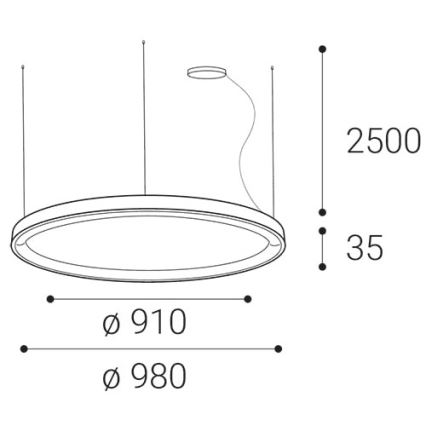 LED2 - LED Himmennettävä kattokruunu johdossa BELLA LED/80W/230V 3000K/4000K ruskea