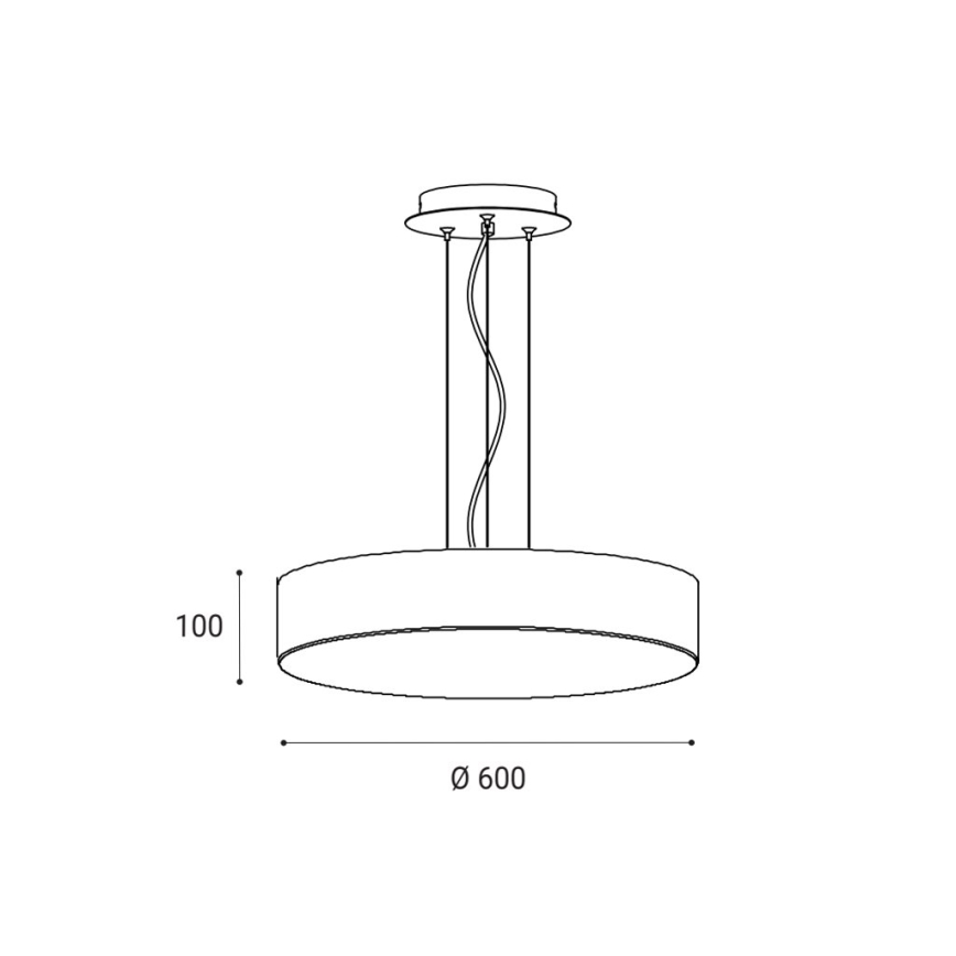 LED2 - LED Himmennettävä kattokruunu johdossa MONO LED/60W/230V