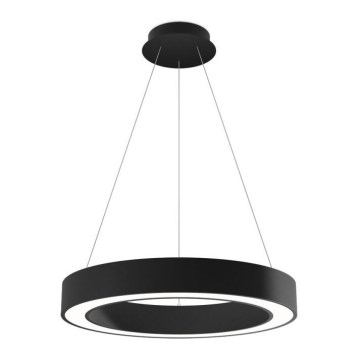LED2 - LED-himmennettävä kattokruunu johdossa SATURN LED/50W/230V 3000K/4000K musta