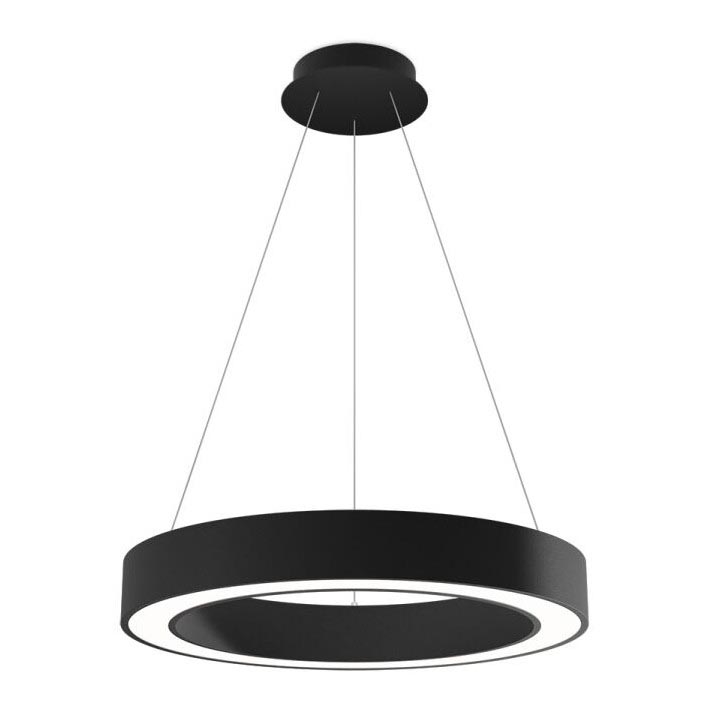 LED2 - LED-himmennettävä kattokruunu johdossa SATURN LED/50W/230V 3000K/4000K musta