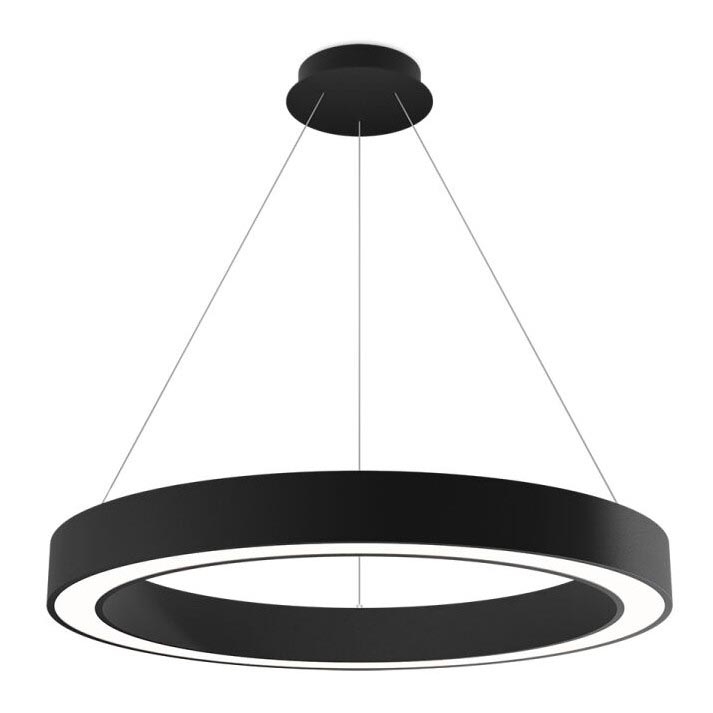 LED2 - LED-himmennettävä kattokruunu johdossa SATURN LED/60W/230V 3000K/4000K musta