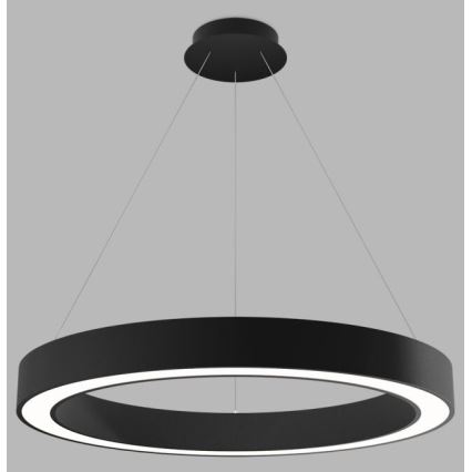 LED2 - LED-himmennettävä kattokruunu johdossa SATURN LED/60W/230V 3000K/4000K musta