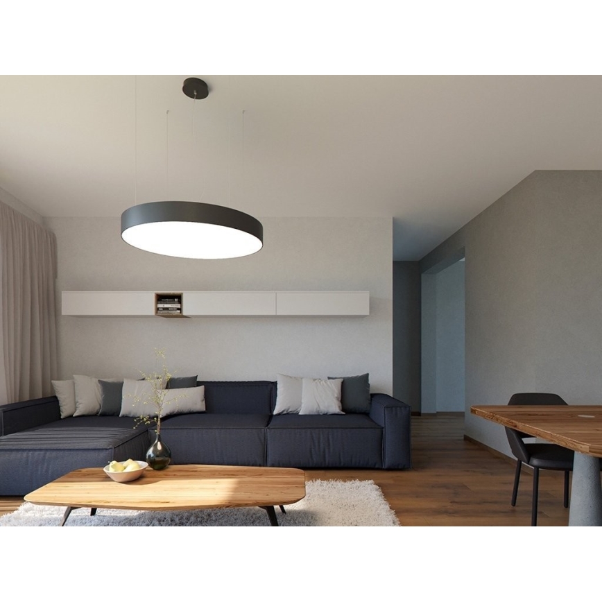 LED2 - LED-himmennettävä kattokruunu nauhalla MONO LED/100W/230V 3000K/4000K musta