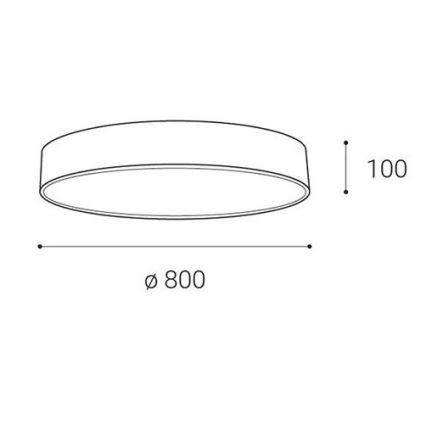 LED2 - LED Himmennettävä kattovalo MONO LED/100W/230V 3000K/4000K valkoinen