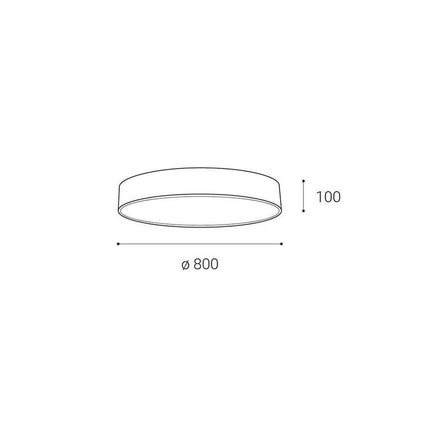 LED2 - LED Himmennettävä kattovalo MONO LED/100W/230V 3000K/4000K valkoinen