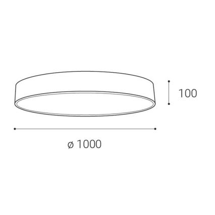 LED2 - LED Himmennettävä kattovalo MONO LED/153W/230V 3000K/4000K musta