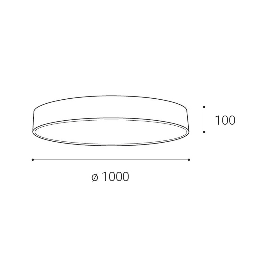 LED2 - LED Himmennettävä kattovalo MONO LED/153W/230V 3000K/4000K musta