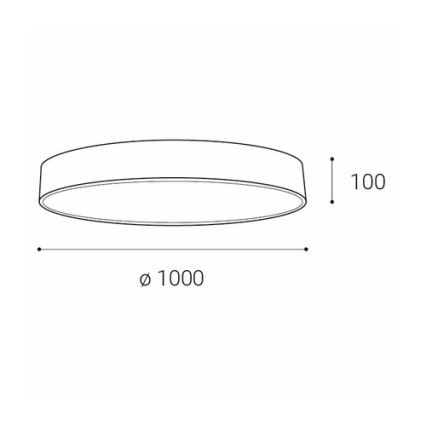 LED2 - LED Himmennettävä kattovalo MONO LED/153W/230V 3000K/4000K valkoinen
