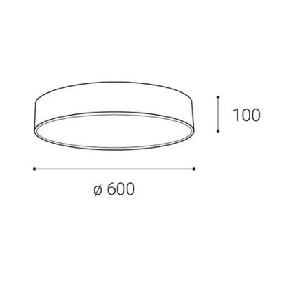 LED2 - LED Himmennettävä kattovalo MONO LED/60W/230V 3000K/4000K musta