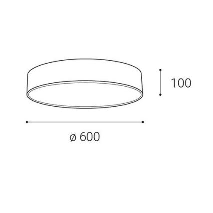 LED2 - LED Himmennettävä kattovalo MONO LED/60W/230V 3000K/4000K valkoinen
