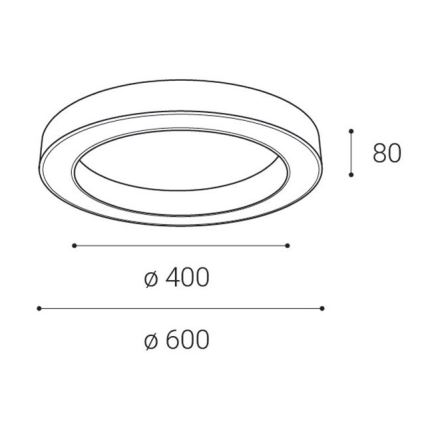 LED2 - LED Himmennettävä kattovalo SATURN LED/50W/230V 3000K/4000K musta