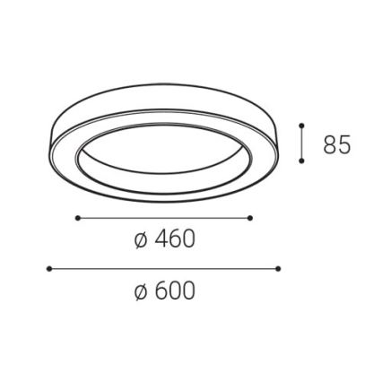 LED2 - LED Himmennettävä kattovalo SATURN LED/50W/230V 3000K/4000K musta