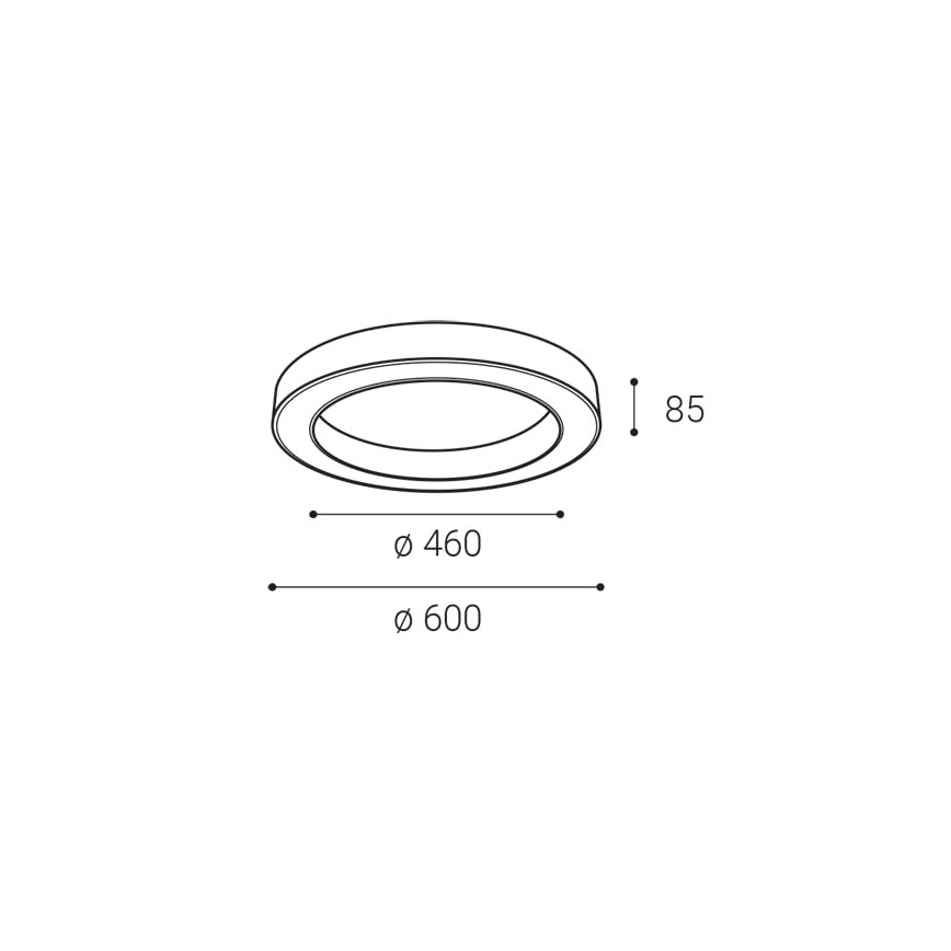 LED2 - LED Himmennettävä kattovalo SATURN LED/50W/230V 3000K/4000K musta