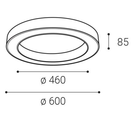 LED2 - LED Himmennettävä kattovalo SATURN LED/50W/230V 3000K/4000K valkoinen