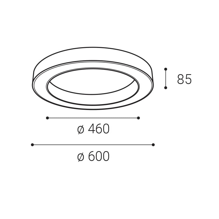 LED2 - LED Himmennettävä kattovalo SATURN LED/50W/230V 3000K/4000K valkoinen