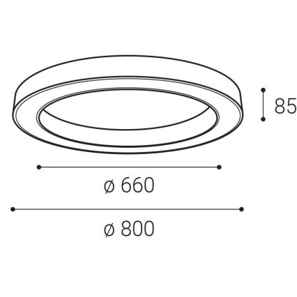 LED2 - LED Himmennettävä kattovalo SATURN LED/60W/230V 3000K/4000K valkoinen