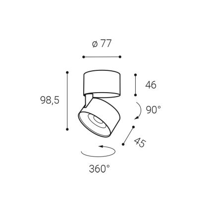 LED2 - LED Himmennettävä kohdevalo KLIP ON LED/11W/230V