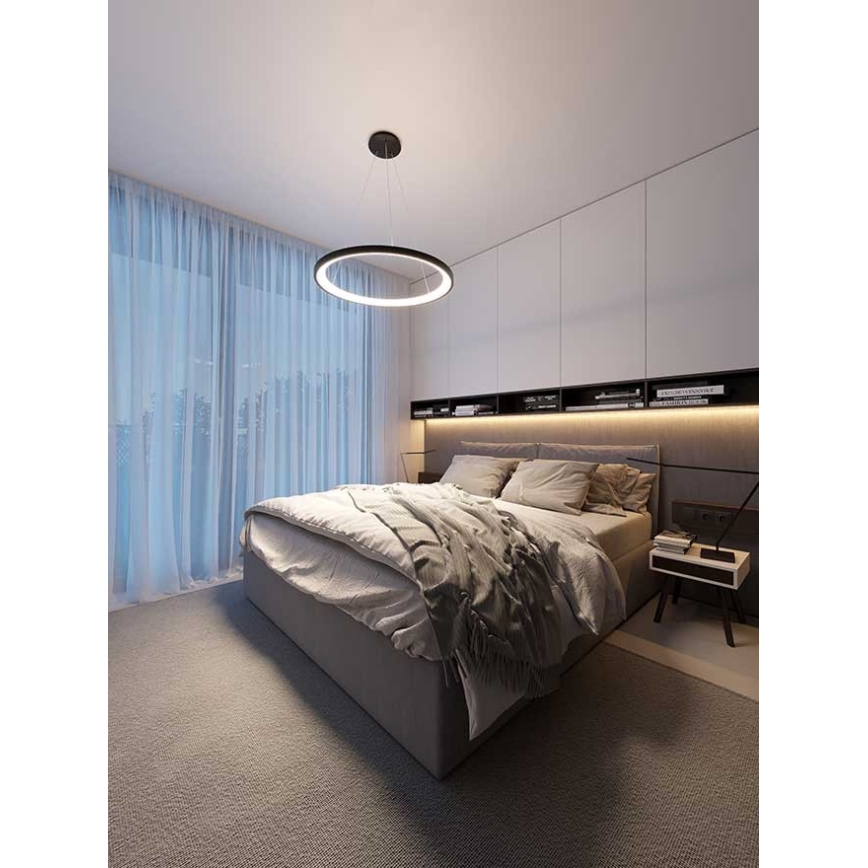 LED2 - LED-kattokruunu johdossa BELLA LED/48W/230V 3000K/4000K musta