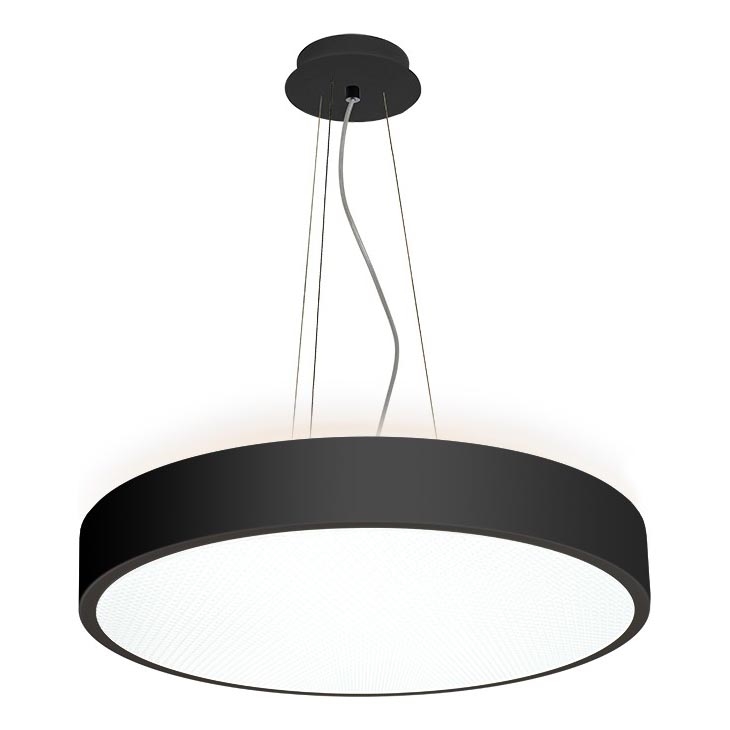 LED2 - LED-kattokruunu johdossa ROTO LED/48W/230V 2700K/3300K/4000K IP40 musta halkaisija 40 cm
