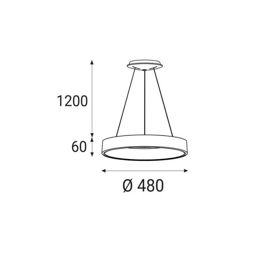 LED2 - LED-kattokruunu narussa BELLA LED / 40W / 230V 3000 / 4000K valkoinen