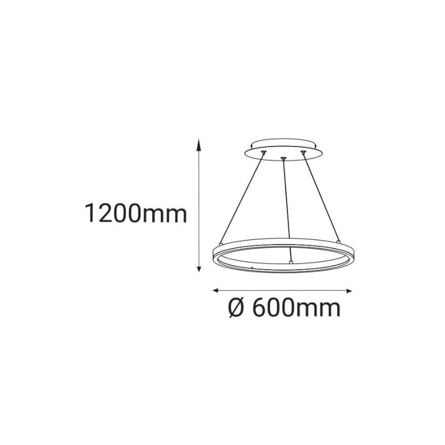 LED2 - LED-kattokruunu narussa CIRCLE LED/42W/230V