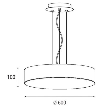 LED2 - LED-kattokruunu narussa MONO LED / 60W / 230V 3000 / 4000K valkoinen