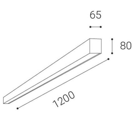 LED2 - LED Kattoon asennettava pintavalaisin LINO LED/30W/230V 3000/3500/4000K musta
