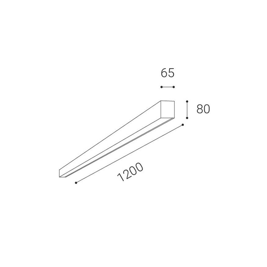 LED2 - LED Kattoon asennettava pintavalaisin LINO LED/30W/230V 3000/3500/4000K musta
