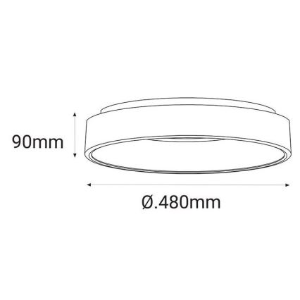 LED2 - LED-kattovalaisin BELLA LED/40W/230V 3000/4000K musta