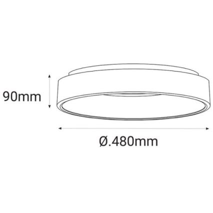 LED2 - LED-kattovalaisin BELLA LED/40W/230V 3000/4000K valkoinen