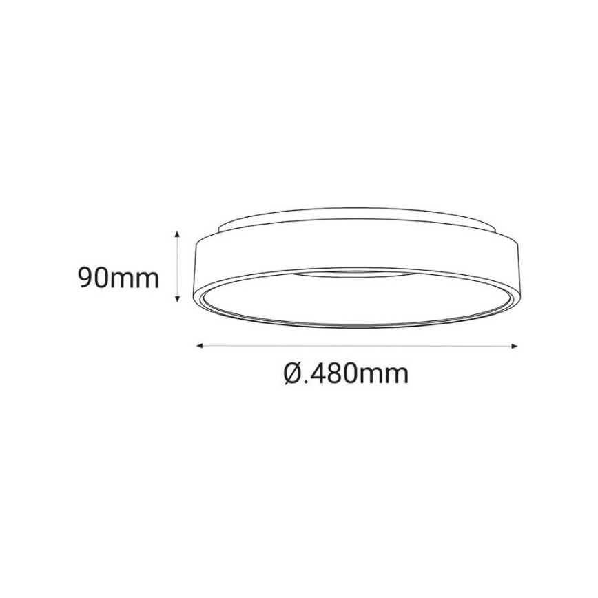 LED2 - LED-kattovalaisin BELLA LED/40W/230V 3000/4000K valkoinen