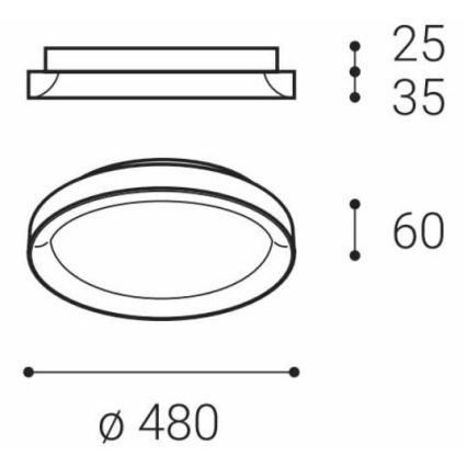 LED2 - LED-kattovalaisin BELLA SLIM LED/38W/230V 3000/4000K musta