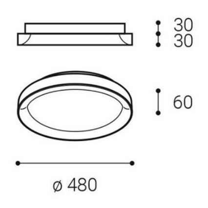 LED2 - LED-kattovalaisin BELLA SLIM LED / 38W / 230V 3000 / 4000K valkoinen