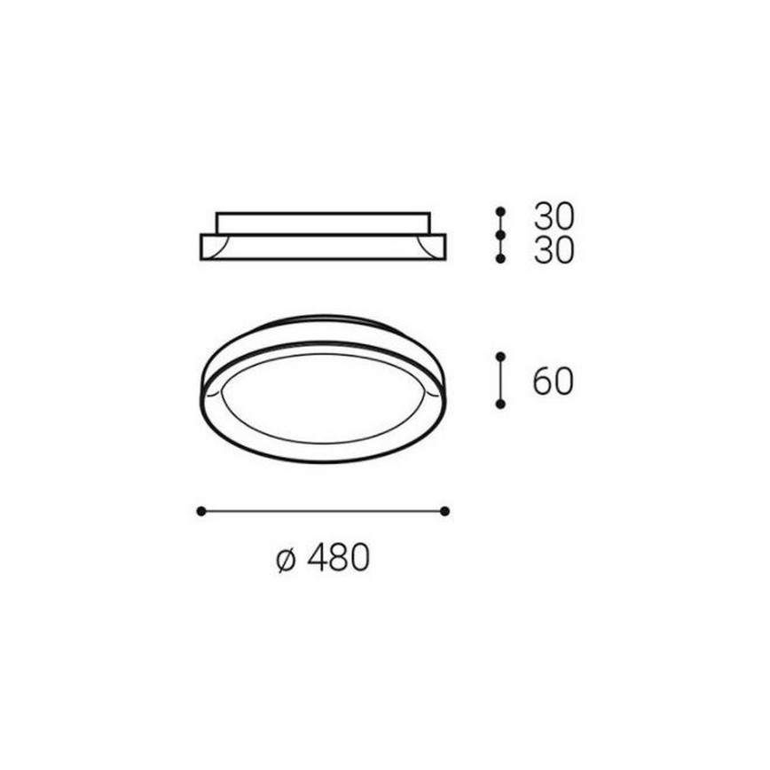 LED2 - LED-kattovalaisin BELLA SLIM LED / 38W / 230V 3000 / 4000K valkoinen