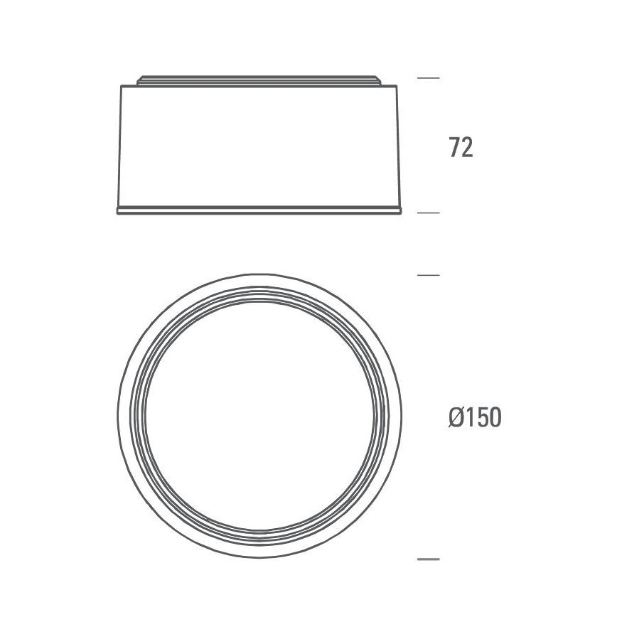 LED2 - LED-kattovalaisin BUTTON LED/17W/230V hopea