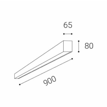 LED2 - LED-kattovalaisin LINO LED/24W/230V 3000K/3500K/4000K musta 90 cm