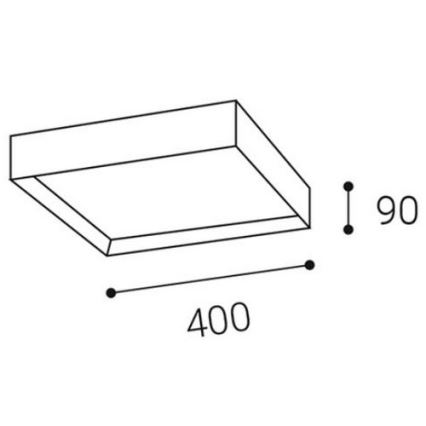 LED2 - LED-kattovalaisin MILO LED / 30W / 230V musta 3000 / 4000K
