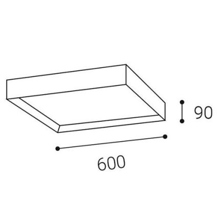 LED2 - LED-kattovalaisin MILO LED / 60W / 230V 3000 / 4000K