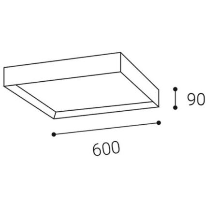 LED2 - LED-kattovalaisin MILO LED/60W/230V valkoinen 3000/4000K