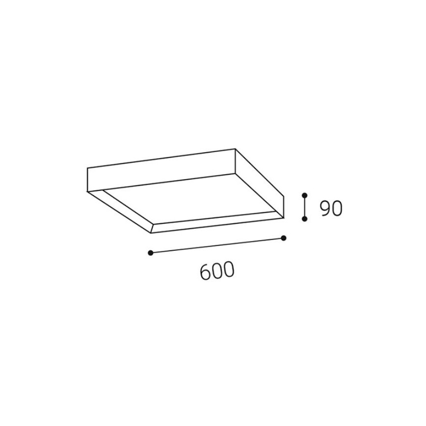 LED2 - LED-kattovalaisin MILO LED/60W/230V valkoinen 3000/4000K