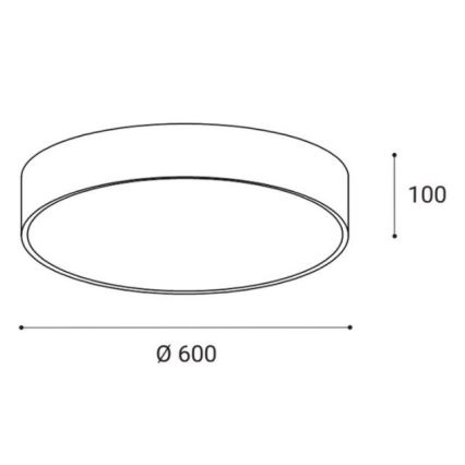 LED2 - LED-kattovalaisin MONO LED/60W/230V 3000/4000K musta