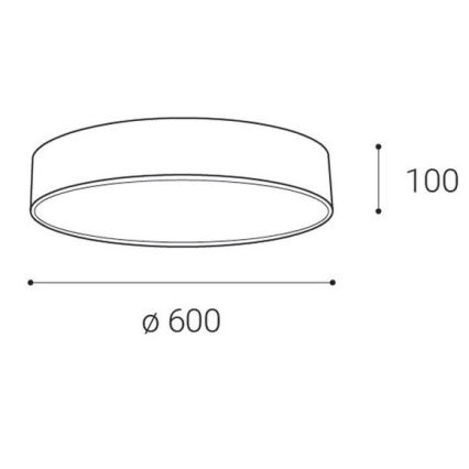 LED2 - LED-kattovalaisin MONO LED/60W/230V 3000/4000K valkoinen