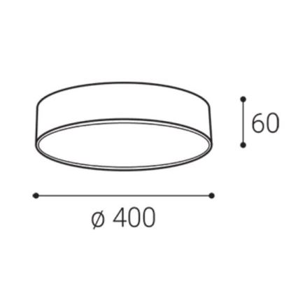LED2 - LED-kattovalaisin MONO SLIM LED/30W/230V 3000/4000K halkaisija 40 cm valkoinen