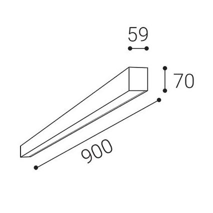 LED2 - LED-kattovalaisin NOLI LED/30W/230V 3000/3500/4000K 90 cm musta