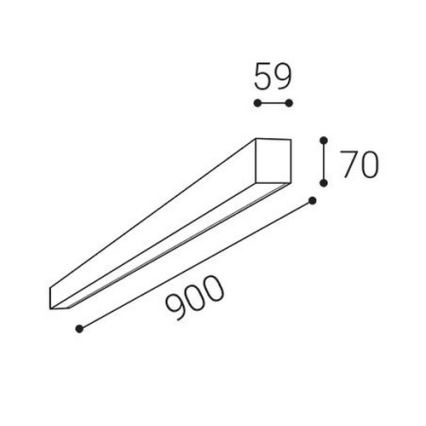LED2 - LED kattovalaisin NOLI LED/30W/230V 3000/3500/4000K 90 cm valkoinen