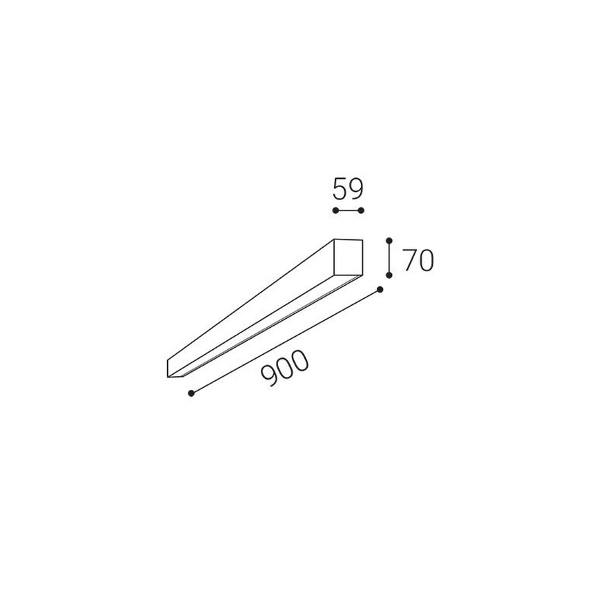 LED2 - LED kattovalaisin NOLI LED/30W/230V 3000/3500/4000K 90 cm valkoinen