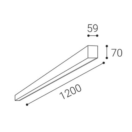 LED2 - LED Kattovalaisin NOLI LED/40W/230V 3000K/3500K/4000K valkoinen