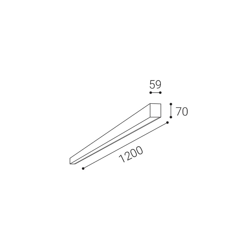 LED2 - LED Kattovalaisin NOLI LED/40W/230V 3000K/3500K/4000K valkoinen